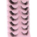 Fluffy Cat Eye Faux Mink Eyelashes - 7 Pairs