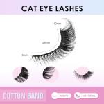 Wispy Cat Eye False Eyelashes - 7 Pairs