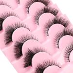Fluffy Cat Eye Faux Mink Eyelashes - 7 Pairs