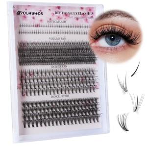 Lash Clusters Kit with 404Pcs Mixed Eyelashes