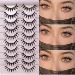 Manga Style False Eyelashes - 10 Pairs Pack