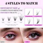 Lash Clusters Kit with 404Pcs Mixed Eyelashes