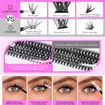 Lash Clusters Kit with 404Pcs Mixed Eyelashes