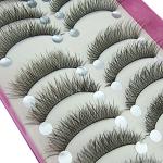Bluelans 10 Pairs Long Thick Black False Eyelashes