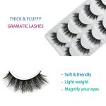 Fluffy Russian False Eyelashes - 5 Pairs with Glue