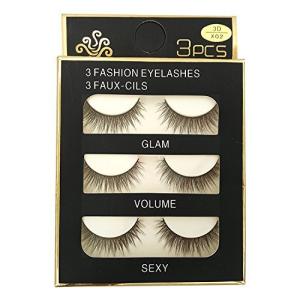 Beauty First 3D Mink Faux Fur Eyelashes - 3 Pairs