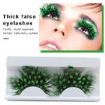 Colorful Purple Feather False Lashes for Cosplay