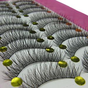 Bluelans® 10 Pairs Thick Cross Eye Lashes