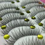 Bluelans® 10 Pairs Thick Cross Eye Lashes