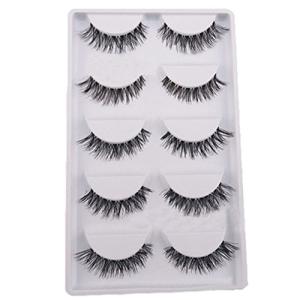 Bluelans® 5 Pairs Soft Long Black False Eyelashes