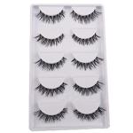 Bluelans® 5 Pairs Soft Long Black False Eyelashes