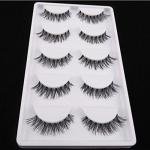 Bluelans® 5 Pairs Soft Long Black False Eyelashes