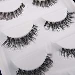 Bluelans® 5 Pairs Soft Long Black False Eyelashes