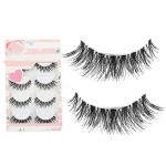 Gemini_mall® 5 Pairs Soft Black Cross False Lashes