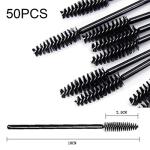 50 Disposable Eyelash Brushes for Makeup and Eyebrows