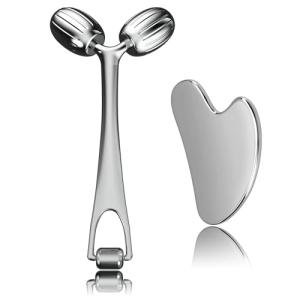 Yeamon Metal Face Roller & Gua Sha Tool