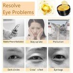 24K Gold Collagen Under Eye Masks for Dark Circles