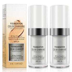 2 Pack Color Changing Liquid Foundation for Aging Skin