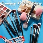 12-Piece BEAKEY Makeup Brush Set with Sponges