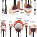 12-Piece BEAKEY Makeup Brush Set with Sponges