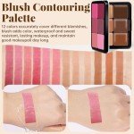 12-Color Cream Contour and Blush Palette
