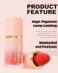 Lightweight Matte Cream Liquid Blush in Pink