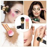 Retractable Blusher Brush Set - Travel Kabuki Duo