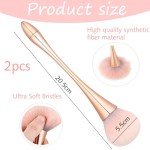 Rose Gold Large Setting Powder Brushes Set of 2