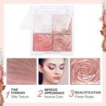 Xumann Long-Lasting Shimmer Blush Palette - 4 Colors