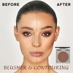 Brown Matte Blusher and Bronzer Makeup Palette