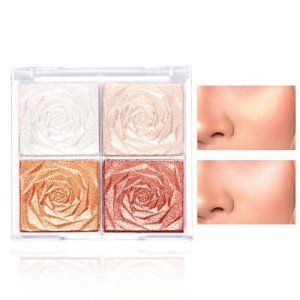 4 Color Long-Lasting Shimmer Blush Palette