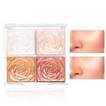 4 Color Long-Lasting Shimmer Blush Palette
