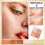 4 Color Long-Lasting Shimmer Blush Palette