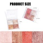 Glitter Blush Palette - 4 Shimmering Colors