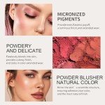 Tricolor Blush Palette with Fiber Brush – Long-Lasting Color