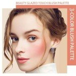 Tricolor Blush Palette with Fiber Brush – Long-Lasting Color
