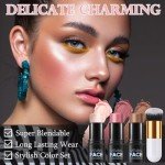 Contour Highlighter Blush Sticks Set with Brush