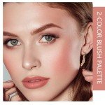 Blush Powder Palette with Mirror & Brush