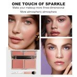 Blush Powder Palette with Mirror & Brush