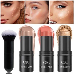 3-Piece Contour Stick Set: Bronzer, Highlighter, Blush
