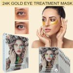 24K Gold Under Eye Gel Patches - 20 Pcs