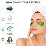 Green Tea Under Eye Gel Patches for Puffiness