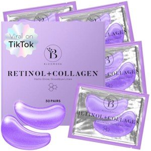 BLOOMORA Retinol Collagen Eye Gel Patches (30 Pairs)