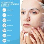 10-Pack Hydrating Hyaluronic Acid Face Masks