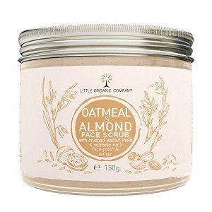 Oatmeal Almond Face Scrub with Walnut Shells