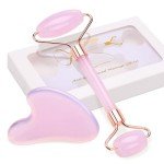 Rose Quartz Gua Sha and Jade Roller Set