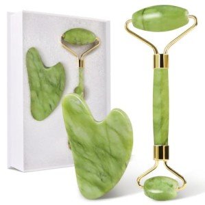 GUGUG Gua Sha and Jade Roller Set for Skin Care