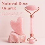 BAIMEI Rose Quartz Gua Sha & Jade Roller Set