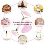 Rose Quartz Gua Sha and Jade Roller Set