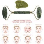 Jade Roller & Gua Sha Massage Set for Skin